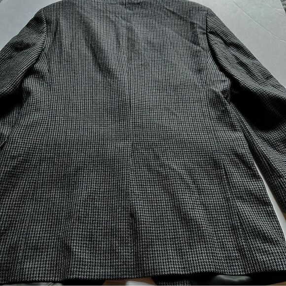 Beautiful Lauren Men's Wool Sport Coat Blue/Black Houndstooth size 40L - Picture 6 of 10